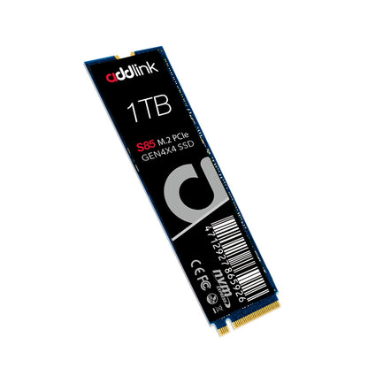 Addlink S85 1TB NVMe SSD M.2 2280 PCIe 4.0 Gen4 Internal Solid State Drive, Up to 6000MB/s, HMB Technology, 3D TLC NAND, Storage Upgrade for Laptop, Desktop PC, Gaming, Creators (ad1TBS85M2P)