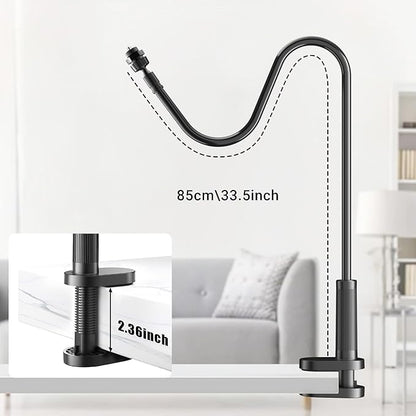 Flexible Webcam Stand Mount for Desk, Gooseneck Webcam Tripod with Clamp, Desktop Phone Holder & Table Top Tripod Compatible with Action Camera Gopro C922 C930e C920S C920 C615 C960 C920x Brio
