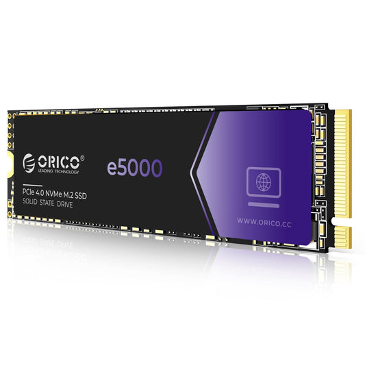 ORICO e5000 2TB SSD M.2 NVMe 2280 PCIe Gen4 5200MB/s Internal Solid State Drive SLC Dynamic Cache 3D NAND QLC for PS5 Laptops PC Desktops