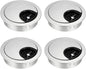 uxcell Cable Hole Cover, 2Inch/50mm Zinc Alloy Desk Wire Cord Cable Grommets Hole Cover for Office PC Desk Cable Cord Organizer, 4Pcs Silver Tone