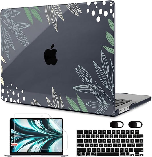 MEEgoodo Case for MacBook Air M4/M3/M2 13.6 inch 2025 2024 2022, Fit Model A3240 A3113 A2681, Compatible with MacBook Air 13 inch, Laptop Hard Shell Case with Keyboard Cover, Drawn Blackboard