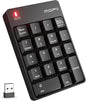 MOFII Wireless Number Pad - 2.4G Numeric Keypad Silent 19 Keys USB Keypads, Portable Financial Accounting Numpad 10 Key for Laptop/Notebook/Surface Pro/PC - Black