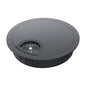 Desk Grommet 2-3/8 Inch 60mm, Zinc Alloy Computer Desk Wire Hole Cover, Office Desktop Cord Cable Hole Metal Ring, Black