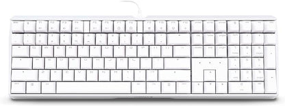 Cherry MX 3.0 S Wired Mechanical Gaming Keyboard. Aluminum Housing Built for Gamers w/MX Red Switches. RGB Backlit Color Display Over 16m Colors. from The Makers of MX. Full Size. Pure White.