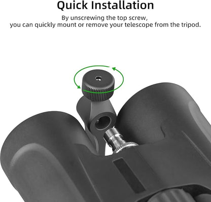 Binocular Tripod Adapter, Binocular Mount 1/4 Inch Threading Mount Aluminium (s1)