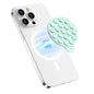 HSAOHD Magnetic Suction Cup Phone Mount, Compatible with MagSafe, Silicone Octo Cup Buddy Sticky Grip Holder for iPhone and Android, Removable Hands-Free Selfie/Video for TikTok, Mint Green