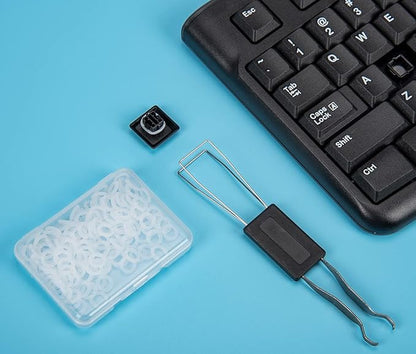 150PCS O Rings Keyboard Dampeners Rubber O-Ring Keyboard Silencer with Keycap Remover Tool for Cherry MX Switch Keyboard and Mechanical Keyboard Keys Dampeners
