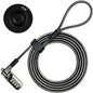 I3C Laptop Cable Lock 4 Digital Combination Lock Security Computer Cable Lock Anti Theft Combination Lock Compatible for Tablet Laptop (1 Pack)