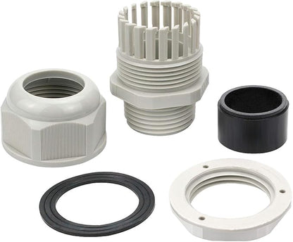 XHF 20 Pcs 1" IP68 Strain Relief Nylon Cord Grip Waterproof NPT Cable Glands Adjustable UL Listed and RoHS Compliant (Grey)