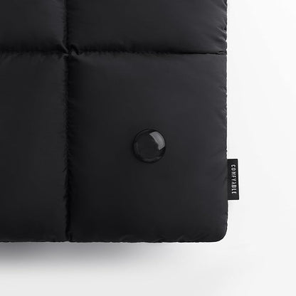 Comfyable Puffy Laptop Sleeve 15 Inch 16 Inch, Quilted Puffer Laptop Carrying Case, Pillow Pouch Compatible for MacBook Air 15 in M4 2025 & MacBook Pro 16 in M4 2024, Black