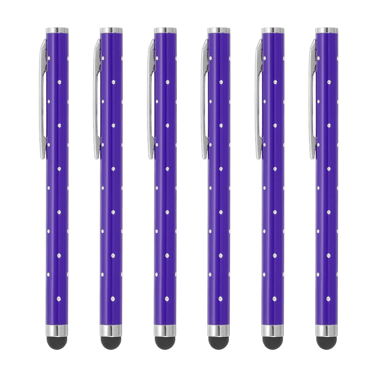 PATIKIL Stylus Pens for Touch Screens, 6 Pcs High Precision Universal Bling Stylus Crystal Metal Capacitive Pen for Touch Screen Devices Phone Tablets Laptop, Pink