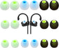 Earbud Tips Ear Bud Tips Soft Anti Slip Washable and Reusable Silicone Replacement Earbud Tips Fit Most in-Ear Earbuds(Inner Hole 3.8mm -5.1mm) 18pcs S M L