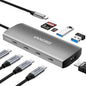 USB C to USB C Hub 10Gbps, 3 USB 3.2 Gen 2 Ports, 4K@60Hz HDMI, 100W PD, 2 USB 3.0 & SD/TF Card Reader, USBC Splitter Multiport Adapter for MacBook Pro/Air, iMac, iPad Pro(Not Support Type-C Monitor)