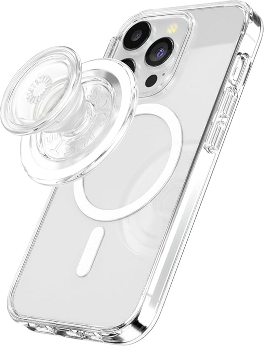PopSockets Phone Grip for MagSafe, Magnetic Holder, Phone Stand - Clear