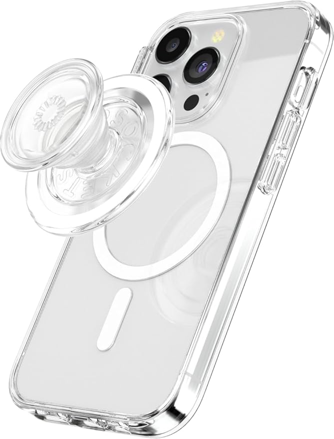PopSockets Adhesive Phone Grip, Holder, Phone Stand, Black - Translucent Black Smoke