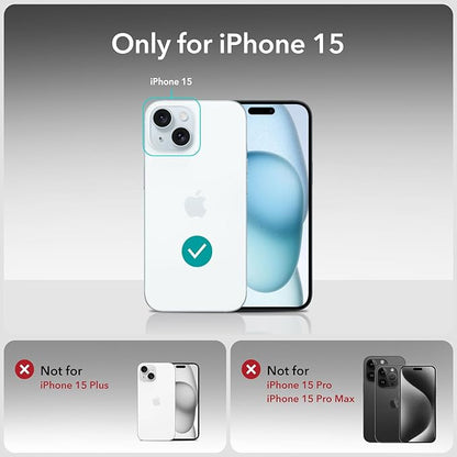 ESR 3+1 Pack for iPhone 15 Screen Protector, 3 Tempered-Glass Screen Protector and 1 Set Camera Lens Protector, 2.5D Curved Edges, Full-Coverage Military-Grade Protection, Scratch Resistant