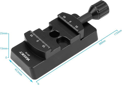V Size Rail Bar Dovetail Mounting Plate with Arca Swiss Type Clamp for Vixen Style Dovetail Saddles Telescope Scope Adapter Mount Base OTA Equatorial Tripod Sky Astrophotography - Vixen to Arca