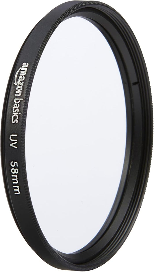 Amazon Basics UV Protection Camera Lens Filter, Scratch Resistant, Photography Filter, Lens Protection, 58mm