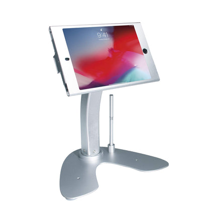 CTA Digital Desktop Anti-Theft Stand – Kiosk Stand with Stylus, Tether, and Aluminum Enclosure for iPad 11th Gen A16 11” - 10th Gen 10.9” - Air 4th & 5th Gen - 11” Pro & More - Black (PAD-DASB109)