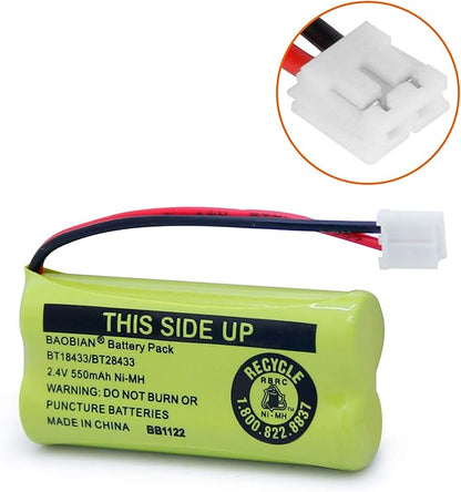 BT18433/BT28433 BT184342 BT284342 BT1011 BT-1011 Cordless Phone Battery CL80109 CS6209 TL90078 BT-8300 BATT-6010 CS6219 CS6229 BT-1018 BT-1022 (4Pack)