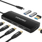 USB C to USB C Hub 10Gbps, 3 USB 3.2 Gen 2 Ports, 4K@60Hz HDMI, 100W PD, 3 USB 3.0 Ports, USBC Splitter Multiport Adapter for MacBook Pro/Air, iMac, iPad Pro, iPhone 15 (Not Support Type-C Monitor)