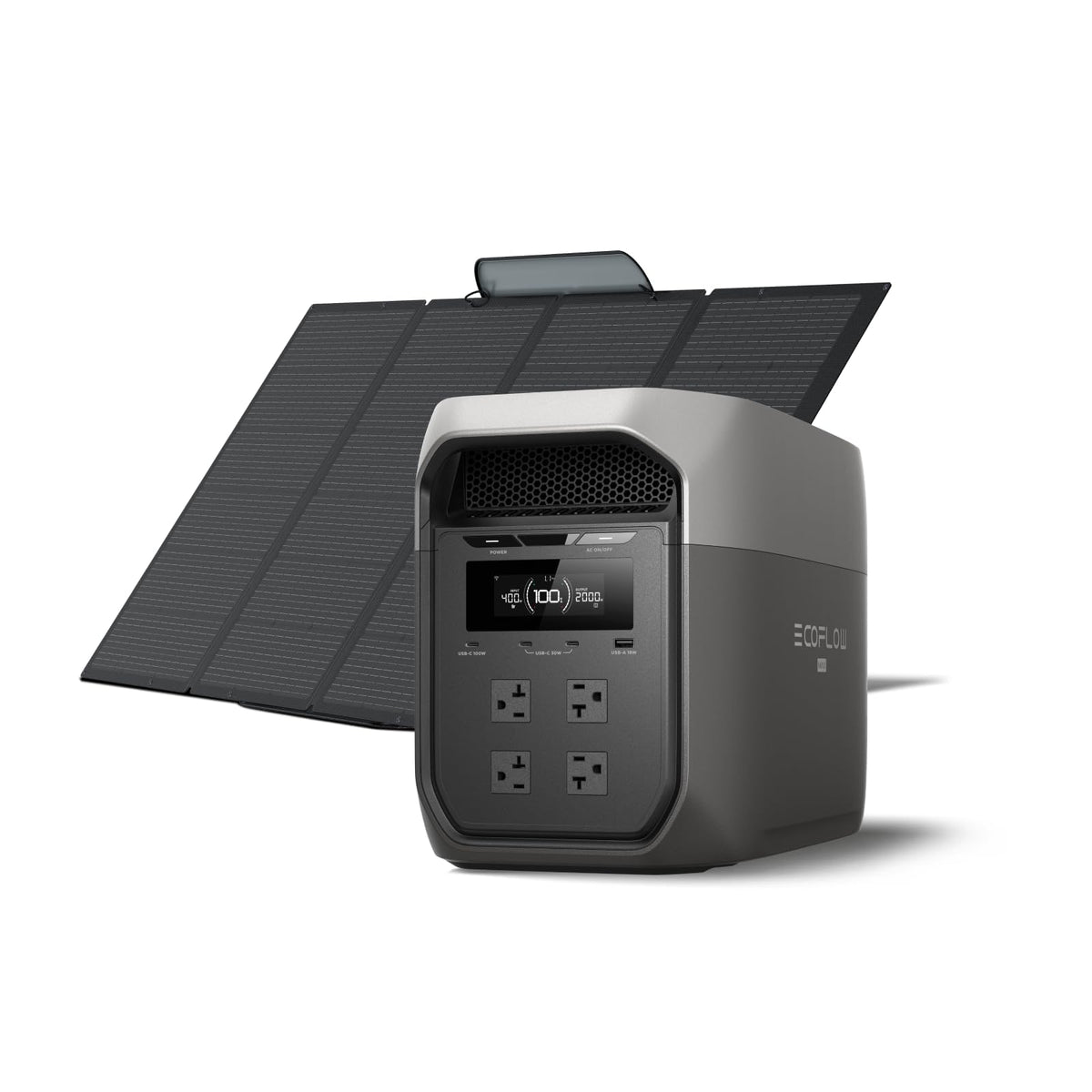 EF ECOFLOW DELTA 2 Max Solar Generator 2048Wh with 220W Solar Panel