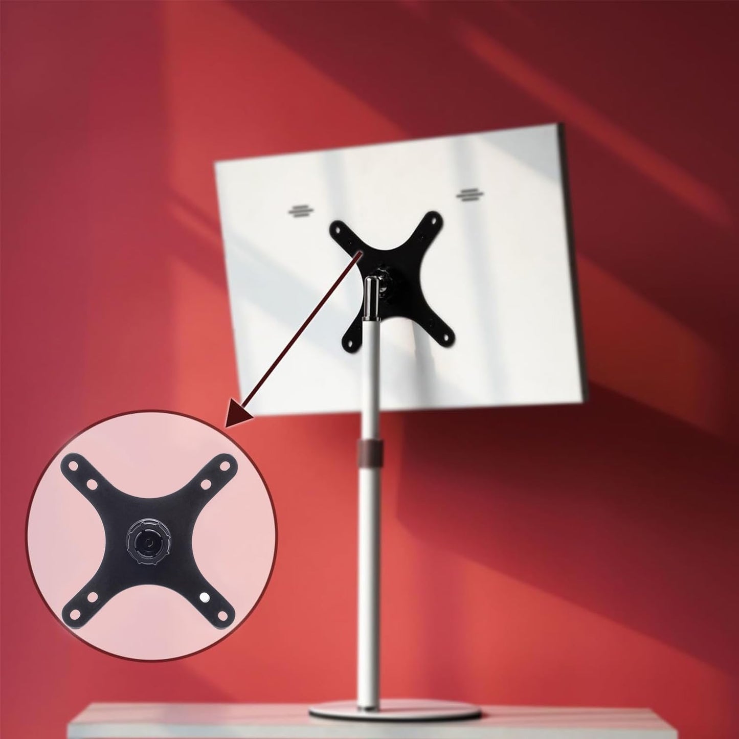 Kado Portable Monitor Stand Adapter 17mm Ball Head to 100x100mm 75x75mm