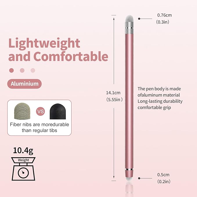 5 PCS Stylus Pen for Touchscreen,2-in-1 High Precision,Sensitive Stylus Pen,Suitable for iPhone/ipad/Android Tablets,Compatible with All Touch Screens Devices