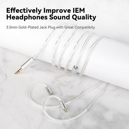 STA-K In Ear Monitor, EarAcoustic Audio HiFi Stereo Wired Earbuds, Hybrid Dual Drivers IEM Headphones, Crystal Clear Sound IEM Earphones with 2 Pin Cable for Musicians (With Microphone Usb, Silver)