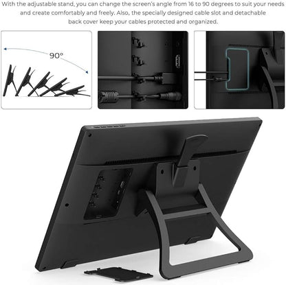 Drawing Tablet with Screen XPPen Artist 22 2nd Computer Graphics Tablet 122% sRGB with Tilt Function Battery-Free Stylus Adjustable Stand, 21.5inch Pen Display Compatible with Windows PC, Mac, Linux
