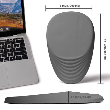 LSLXDCLJ Ergonomic Mouse Pad with Wrist Rest Support,Mousepad Relief Carpal Tunnel Pain, Entire Memory Foam Mouse Pad with Non-Slip PU Base, Wireless Mouse Pad, Gray