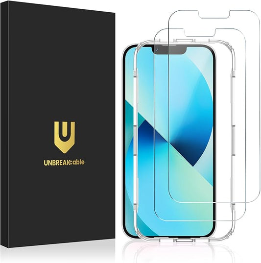 UNBREAKcable 2-Pack Screen Protector for iPhone 13/13 Pro Tempered Glass