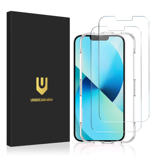 UNBREAKcable 2-Pack Screen Protector for iPhone 13/13 Pro Tempered Glass