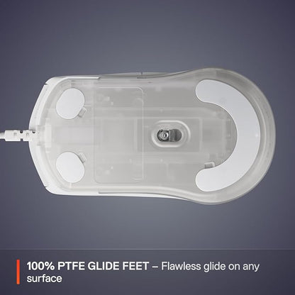 SteelSeries Rival 3 Gen 2 Gaming Mouse — 8500 DPI TrueMove Core Optical Sensor — 60 Million Click Durability — Low Latency — 77g Lightweight — 100% PTFE Feet — RGB — White