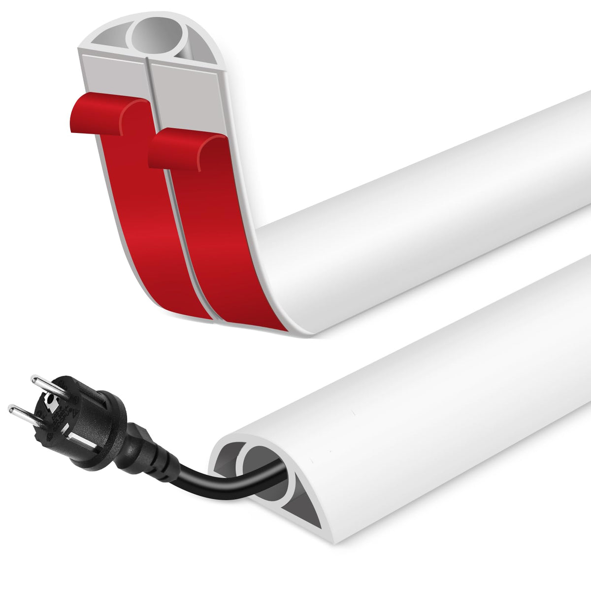 EYAYEN Floor Cord Cover for Wires on Floor Self Adhesive Cord Hider