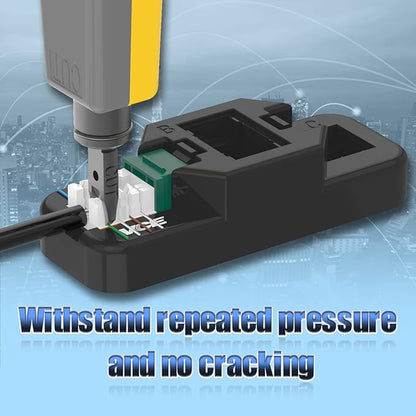 VCE UL Listed Cat6 RJ45 Keystone Jack Insert 25-Pack, 90 Degree Punch Down Keystone Jack Adapter Slim Profile Green