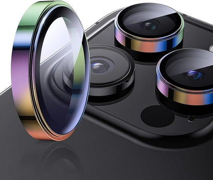 Hoerrye [3+1] for phone 15 Pro Max/phone 15 Pro Camera Lens Protector, [Keep Lens Original Design] [Truly Shatterproof] 9H Tempered Glass Camera Cover Screen Protector Accessories,Colorful 2 Pack