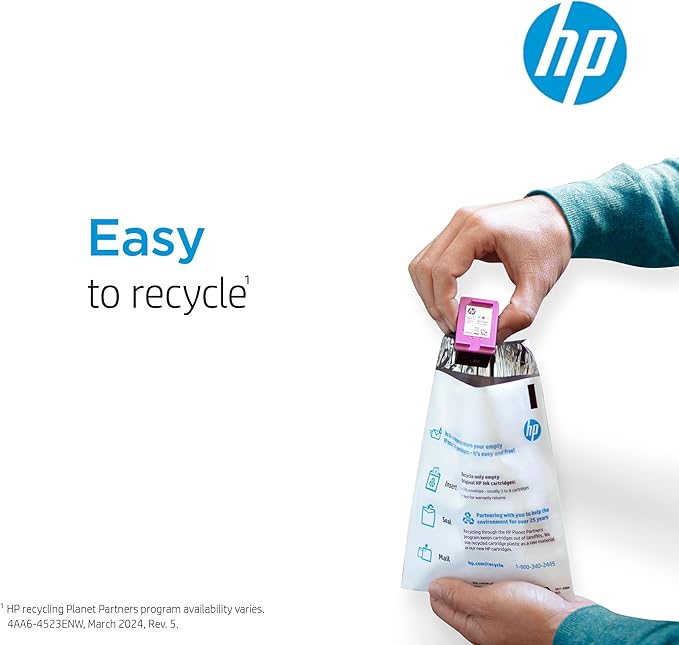 HP 64 Black & Tri-Color Ink Cartridges for HP Printers (Combo Pack) | Works with Printer Series: Inspire 7950e; ENVY Photo 6200, 7100, 7800; Tango | Eligible for Instant Ink | X4D92AN