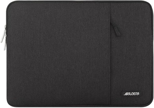 MOSISO Laptop Case 13 inch, 13 inch Laptop Sleeve Compatible with MacBook Air M4 M3 M2 M1 2025-2018 / Pro M2 M1 2025-2016, Polyester Vertical Computer Sleeve Bag with Pocket, Black
