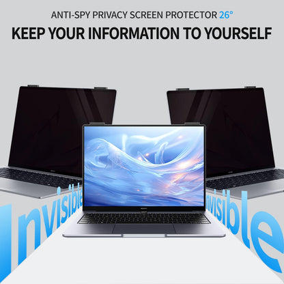 GUDTEKE Laptop Privacy Screen 13.3 inch, 9H Hanging Privacy Screen for Laptop for 16:9, Acrylic HD Eye Protection Anti Glare Blue Light Laptop Screen Privacy Filter