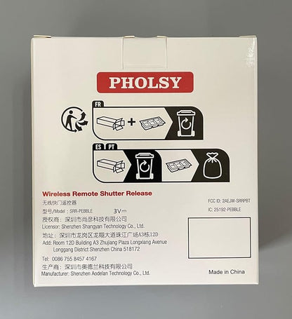 PHOLSY Wireless Shutter Release Camera Remote Compatible with Nikon Z5 Z8 Z9 Z7ii Z6 Z6ii D750 D780 D7500 D7200 D5600 D5500 P7700 P7800 P950 D90 D4 D5 D6 D800 D850 D810 D700 D300 D200 COOLPIX Series