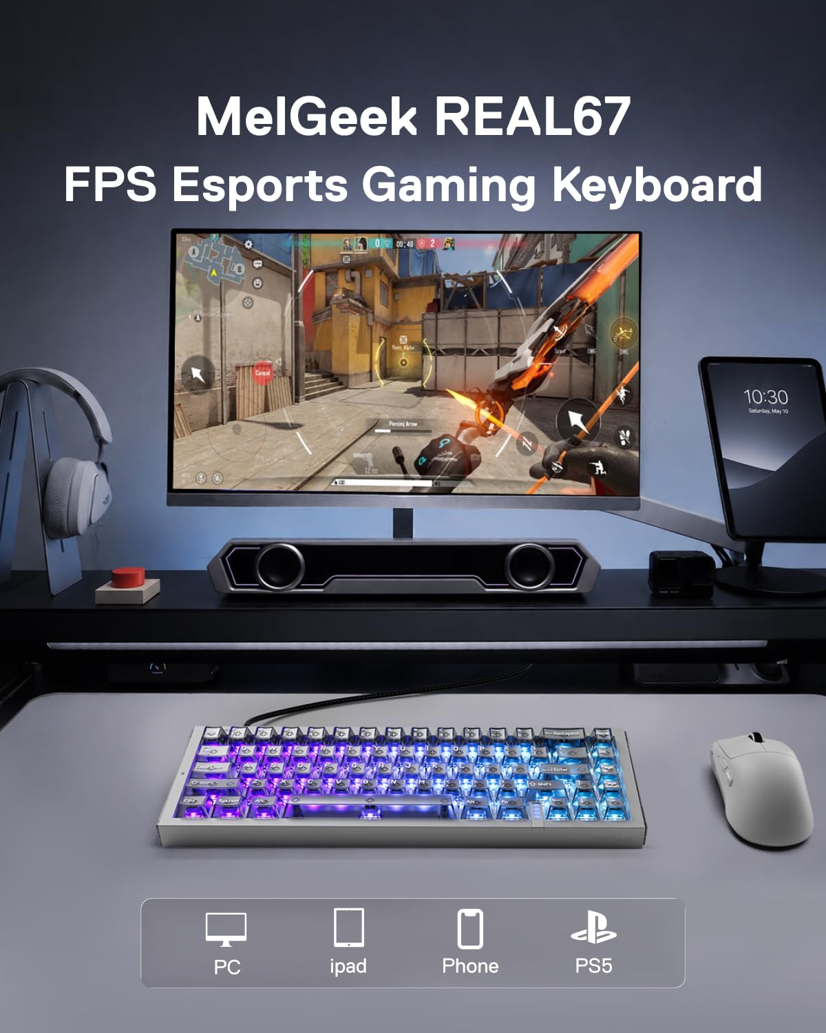 MelGeek REAL67 Wired Hall Effect Magnetic Gaming Keyboard | 65% Layout