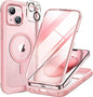 Miracase Magnetic for iPhone 12 Pro Max Case [Compatible with MagSafe] Full-Body Phone case with Built-in Glass Screen Protector& Camera Protector, Military Drop Proof 12 Pro Max Cover