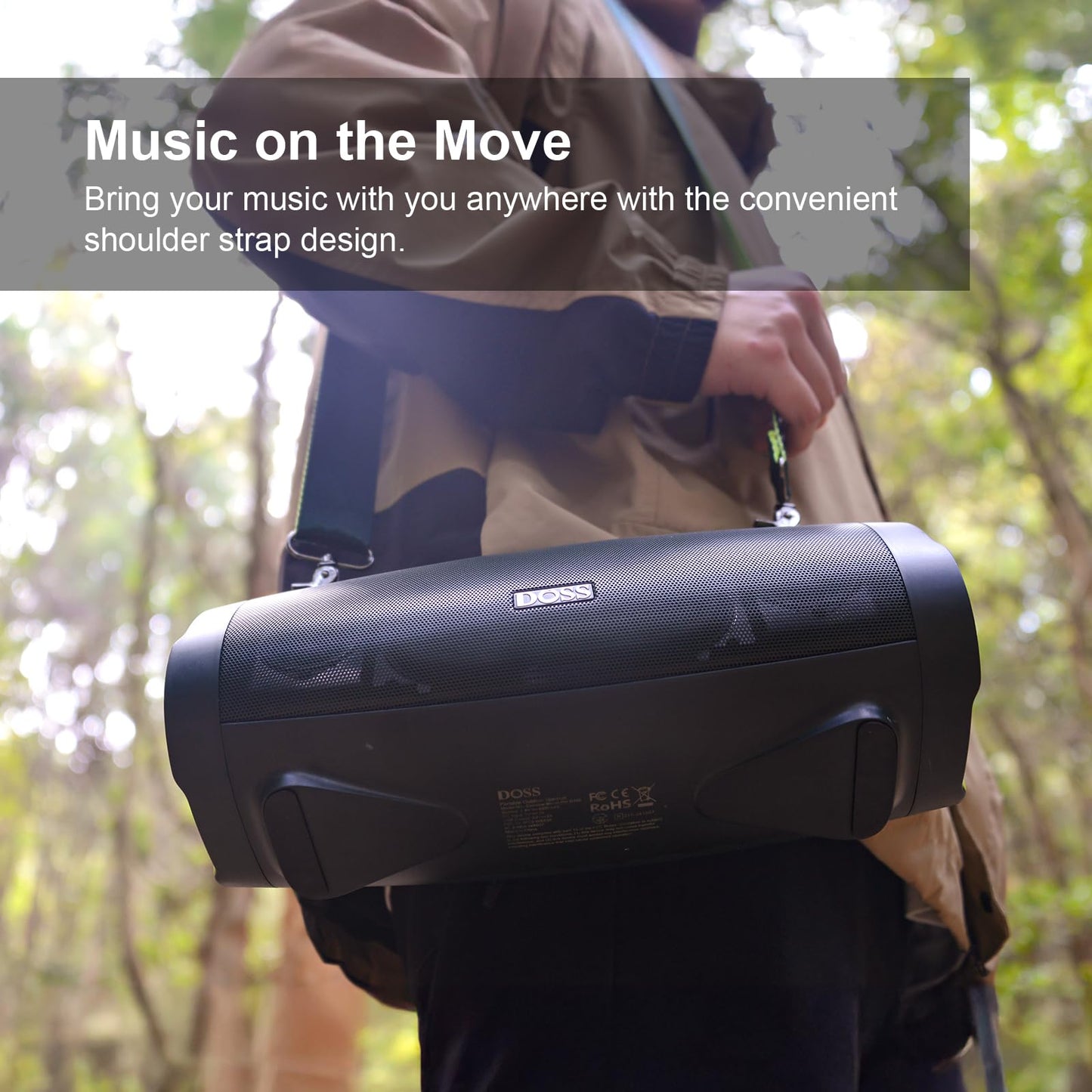 DOSS Extreme Boom Pro D100 Wireless Bluetooth Speaker, IPX6 Waterproof