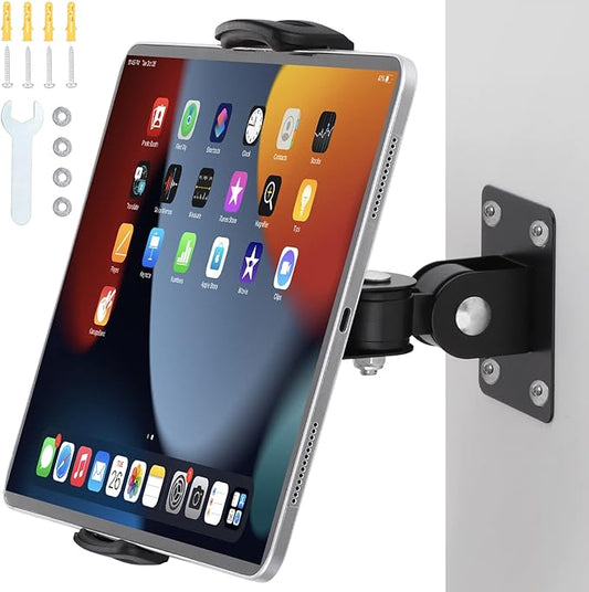 GSRUAN Dual Pull Tablet Wall Mount, Black, 4.7 to 12.9 inch
