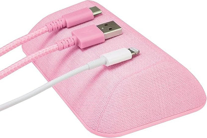 Smartish® Magnetic Cord Holder - Bigger Cable Wrangler Organizer with Magnet Clips for Charger Management on Desktop, Nightstand, or Side Table - Holds 6+ Cables - I'm Blushing
