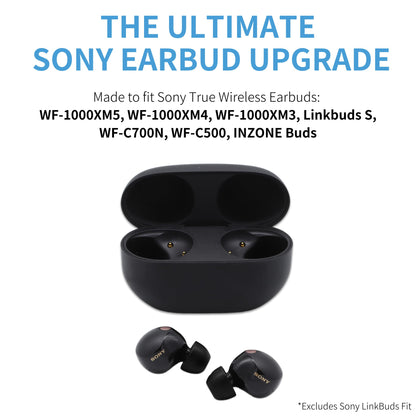 Comply TrueGrip Premium Memory Foam Replacement Ear Tips, Black, Medium