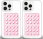 Anteel Medium-Sized Silicone Suction Phone Case Adhesive Mount, Enhanced Suction Power and Upgraded Thickened Sticky Phone Grip, Durable, Hands-Free Sticky Phone Holder, 2.28"x3.46" (LPK&LPK)