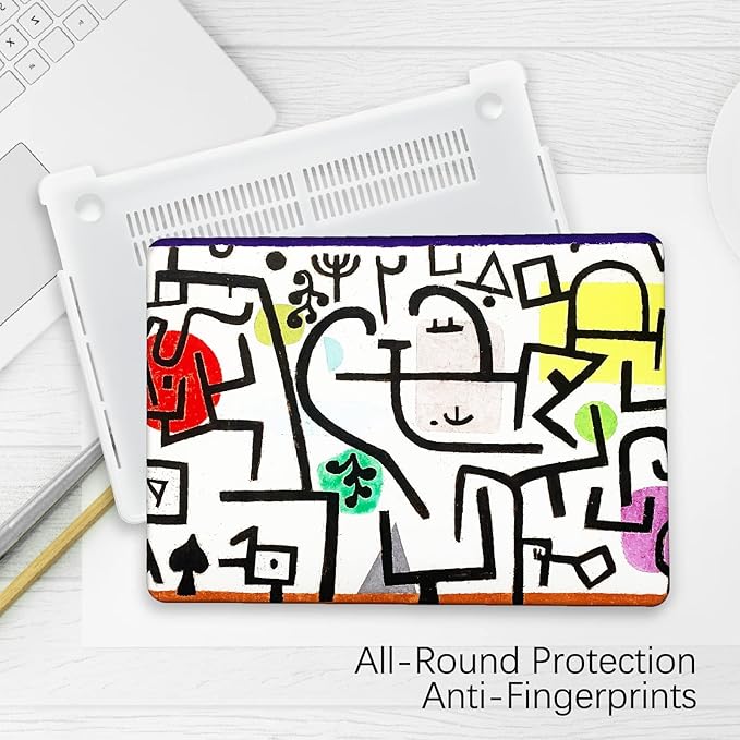 Compatible with MacBook Pro 13 inch Art Case Skin, 2022, 2021, 2020-2016 Release A1706/A1989/A2159 Abstract Hard Shell with Keyboard Cover & Screen Protector (Picture of A Journey by Paul Klee)