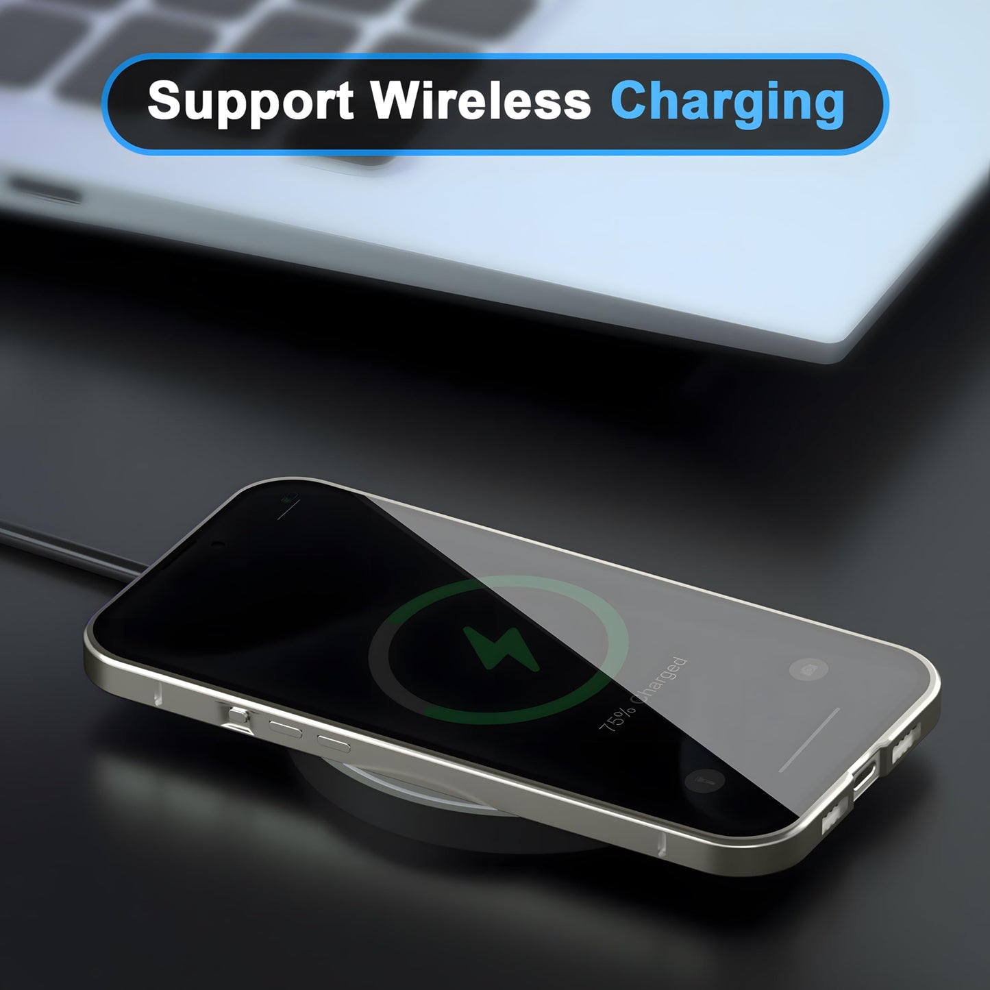 Eorkvr Magnetic Case for iPhone 16 Plus Privacy Screen Metal Titanium Frame